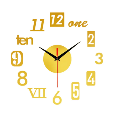 Reloj acrílico 3D con números