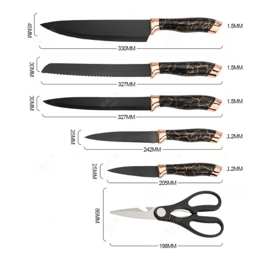 Set de cuchillos negro