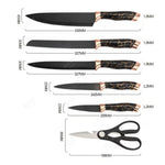 Set de cuchillos negro