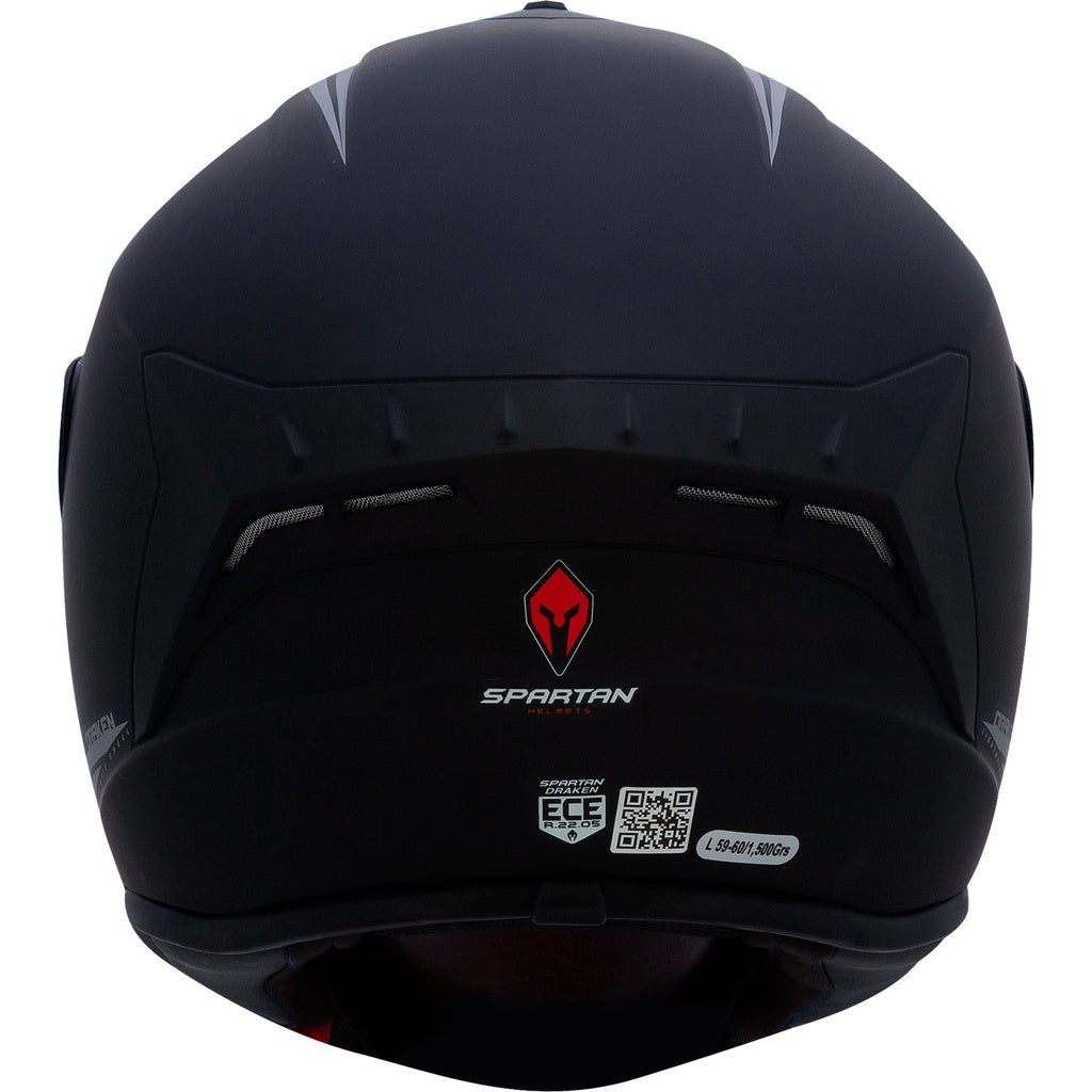 CASCO INTEGRAL SPARTAN DRAKEN A1 NEGRO MATE