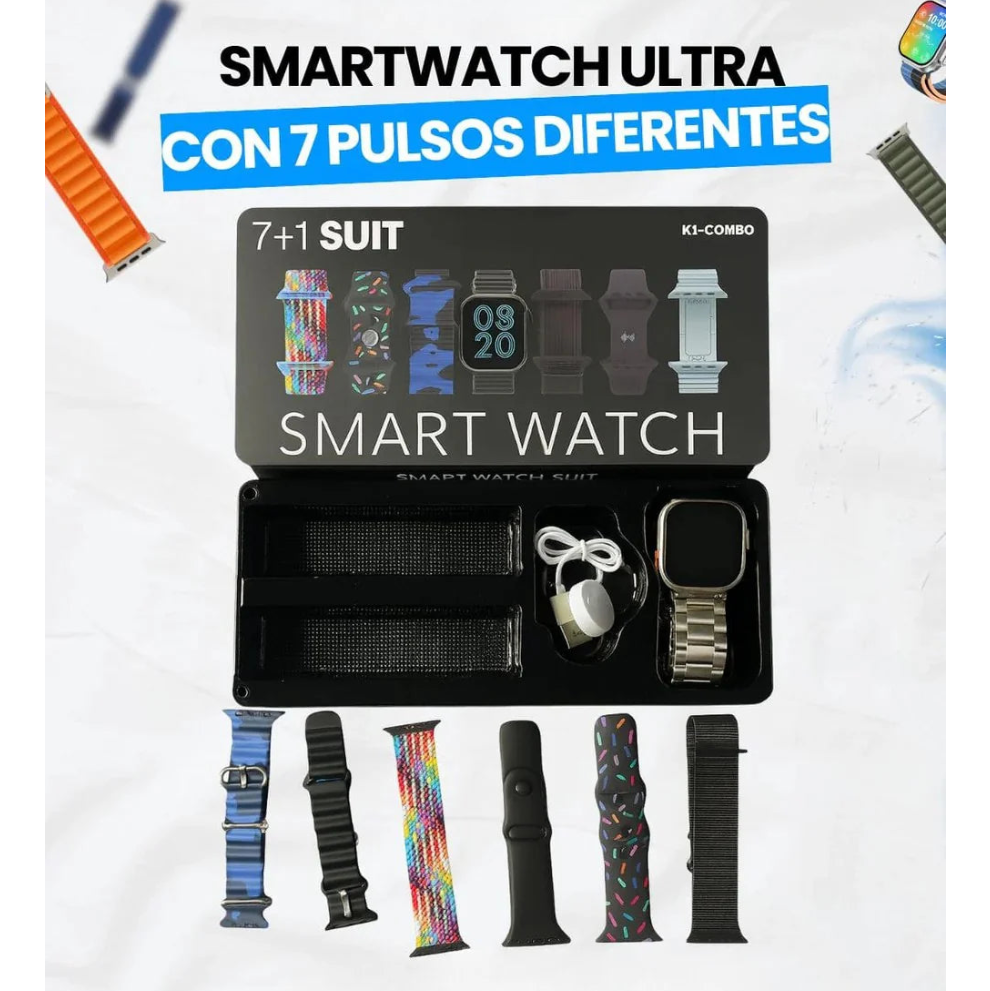 mart Watch CS20 7+1 con Correas Intercambiables