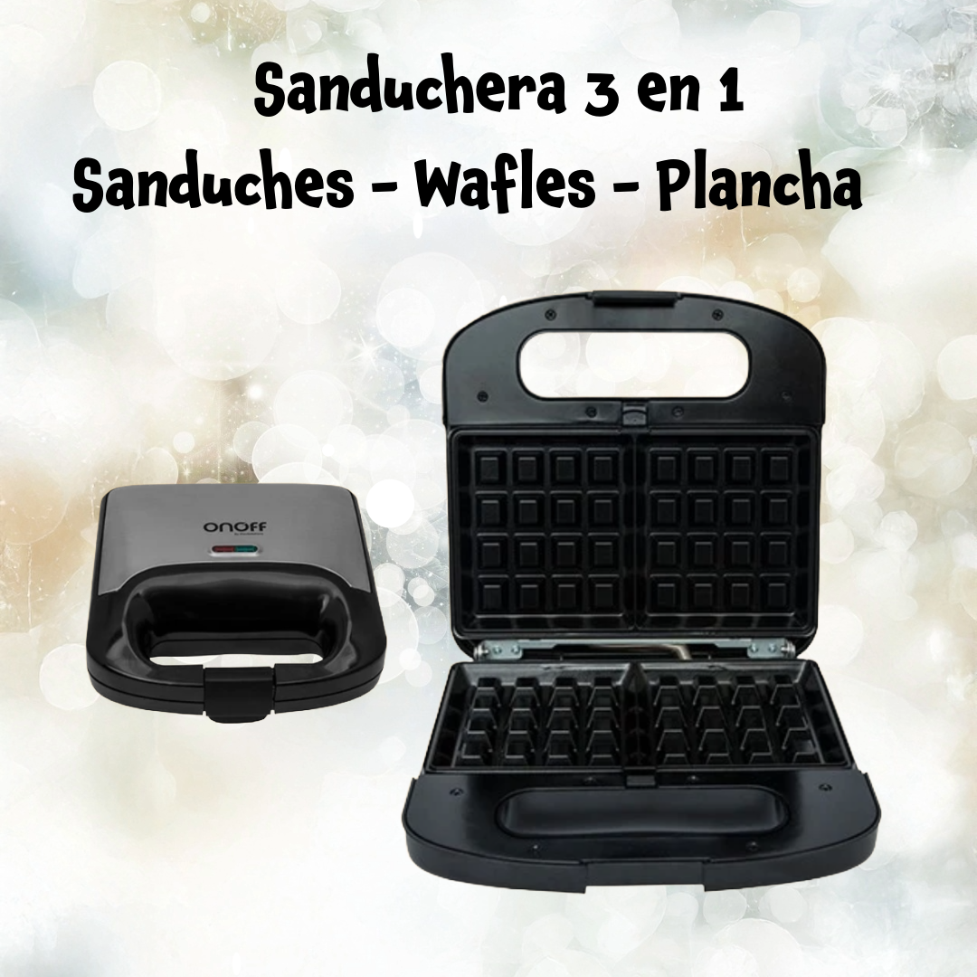 Sanduchera 3 en 1