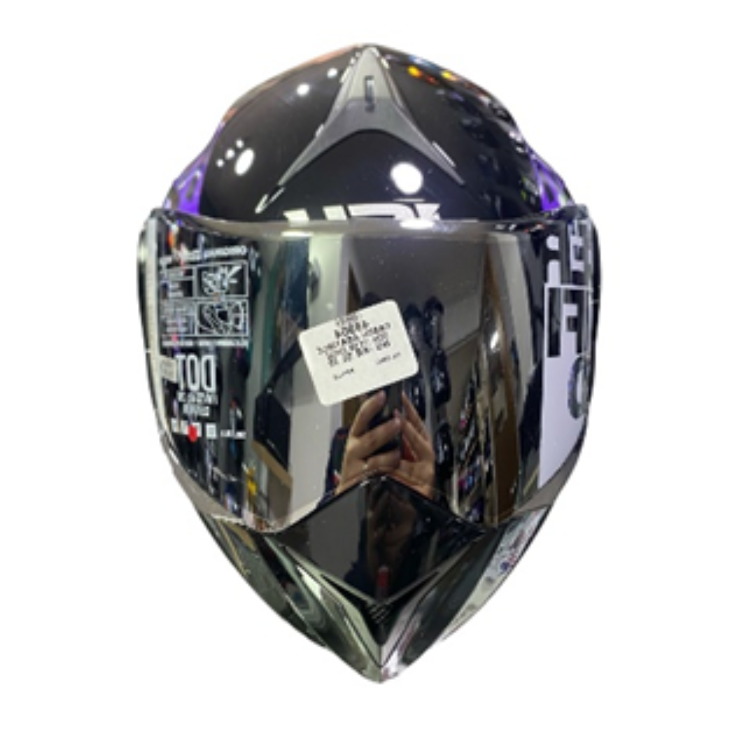 CASCO ABATIBLE ICH 3110 CICU NEGRO MORADO BRILLANTE