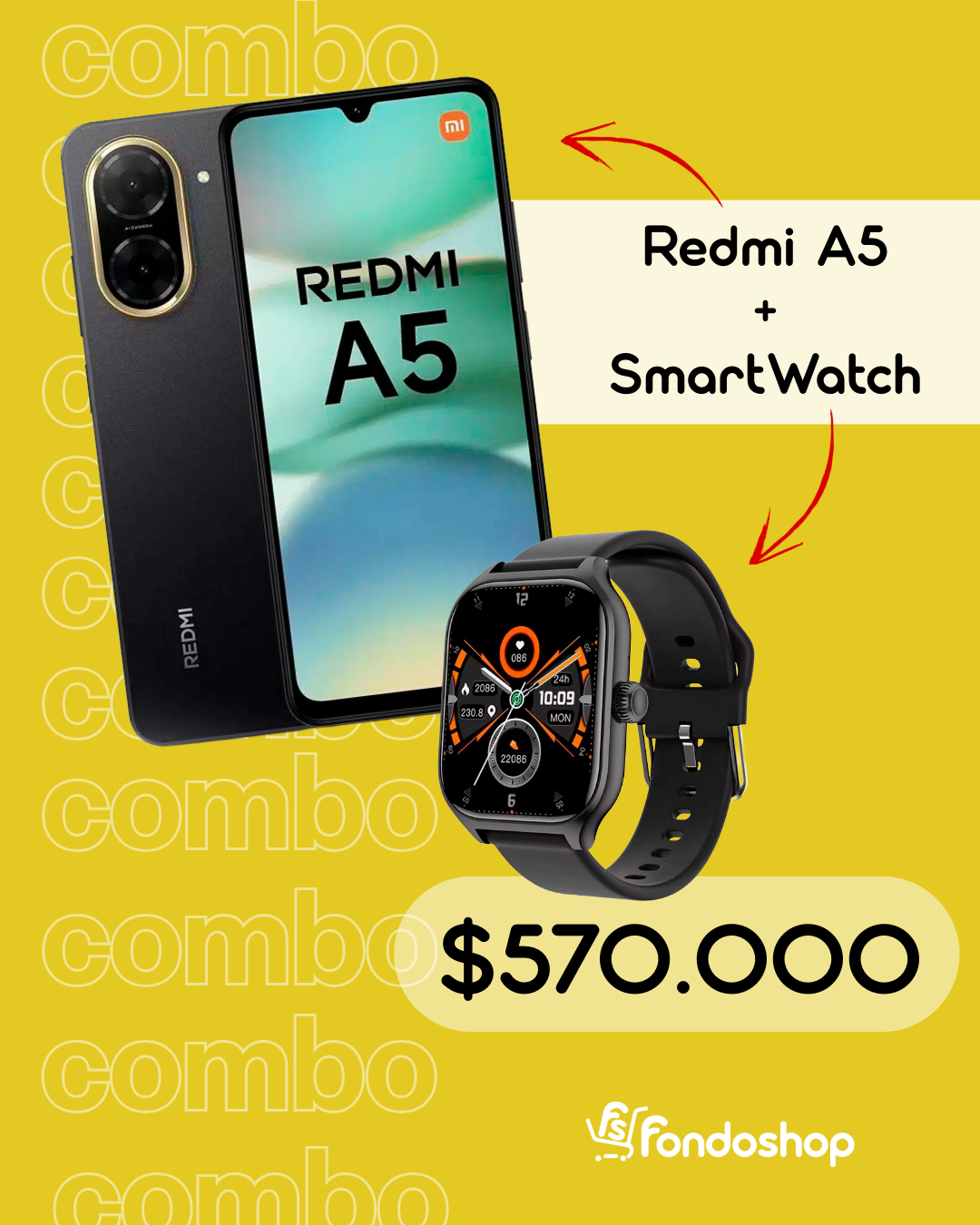 Combo redmi A5 + Smart Wacht