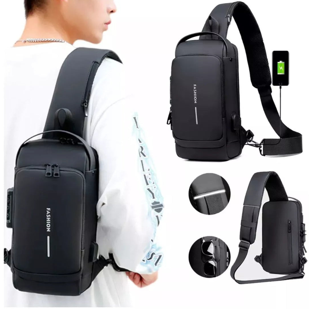 Bolso Antirobo + Audífono M10 + Smart Watch Y68 redondo