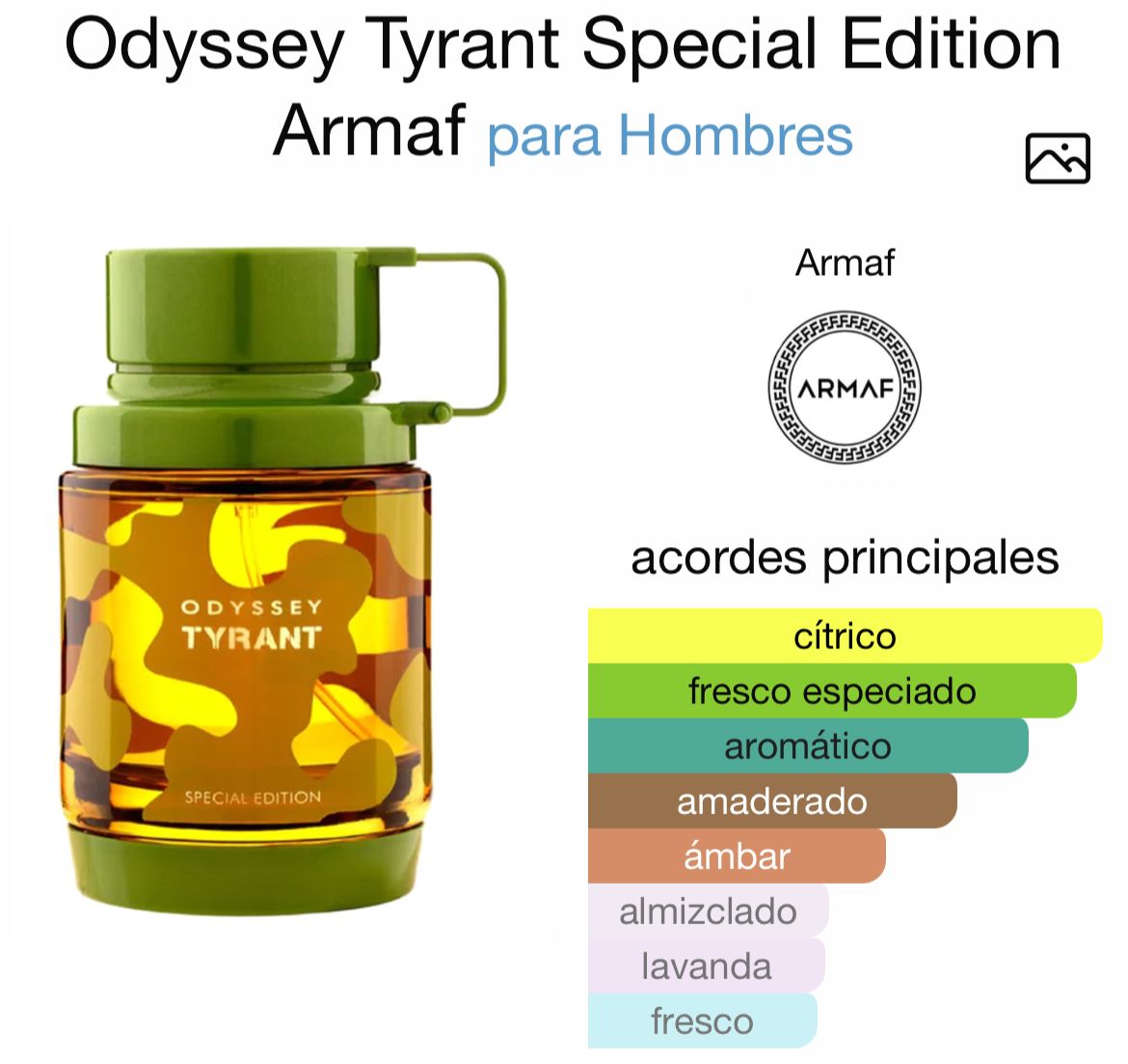Perfume Odyssey Tyrant Armaf