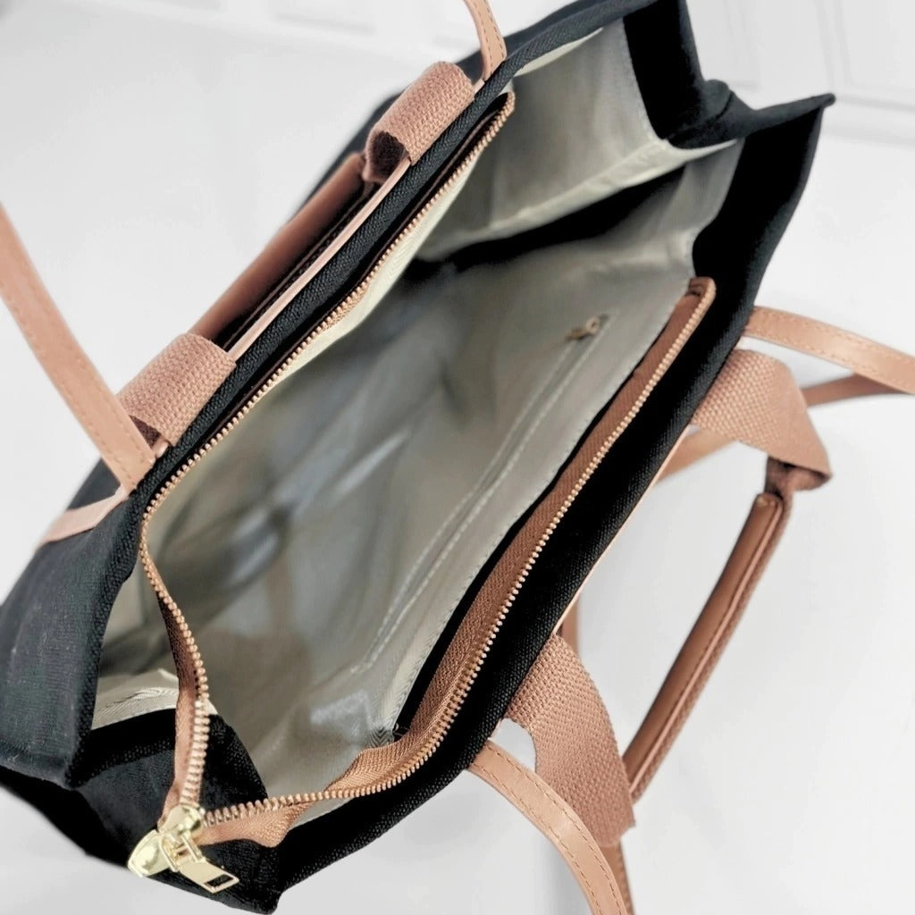 Shopper Bag Negro/Miel Ref: 1024