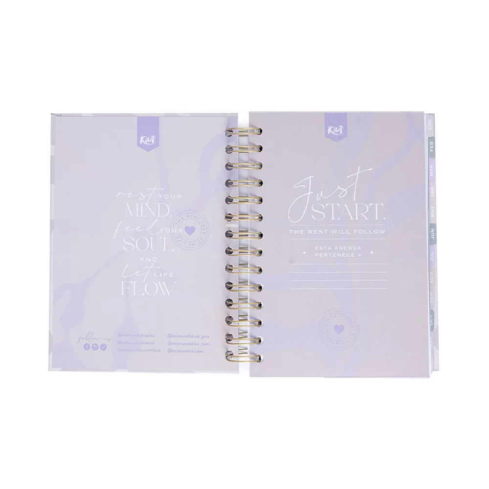 Agenda Diaria Kiut 2026 Black And White