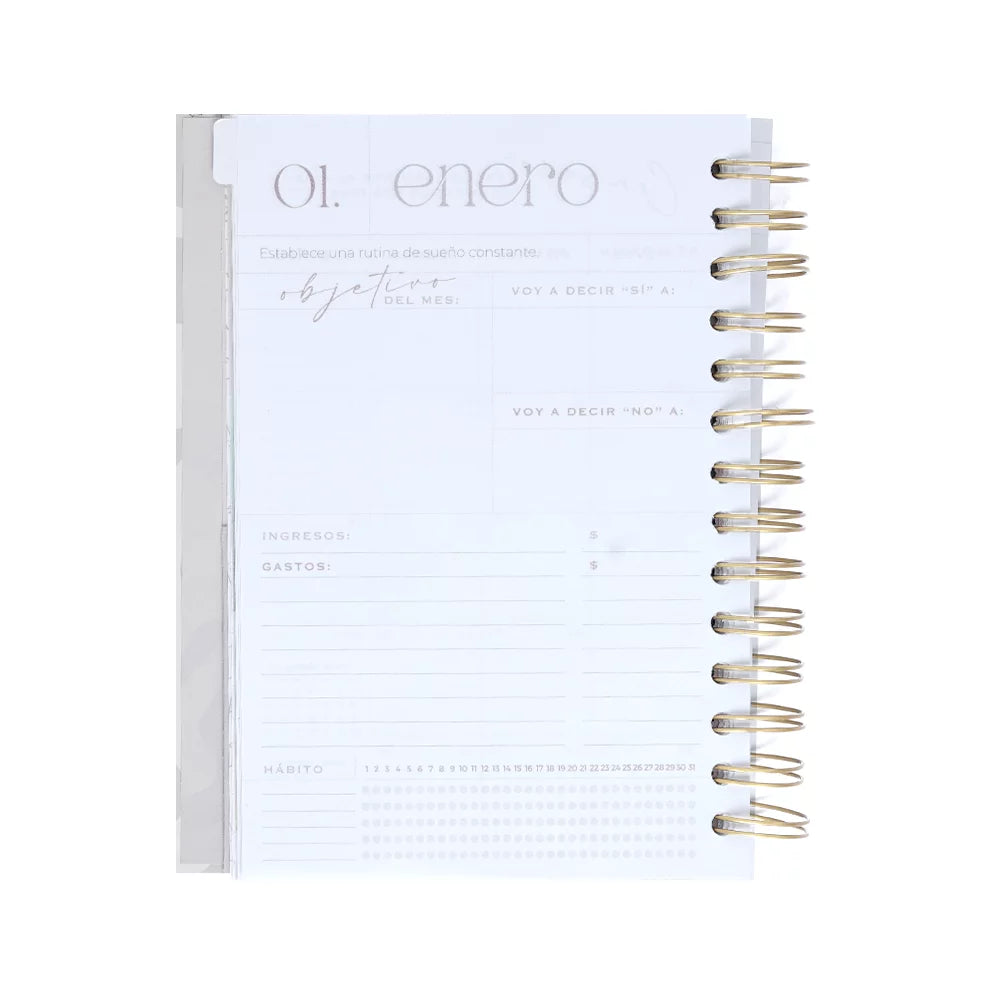 Agenda Diaria Kiut 2026 Black And White