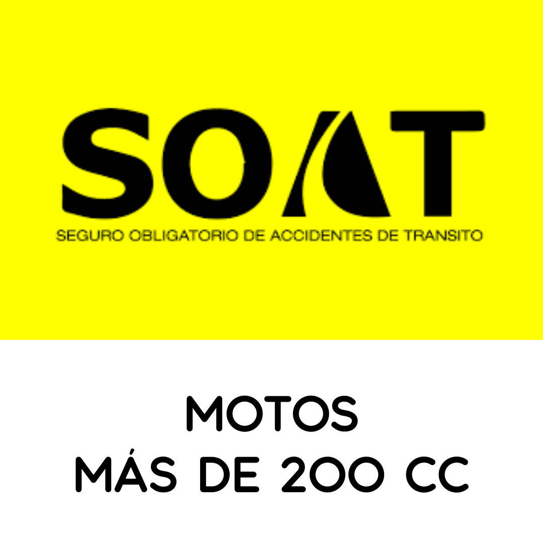SOAT MOTOS MÁS DE 200 CC