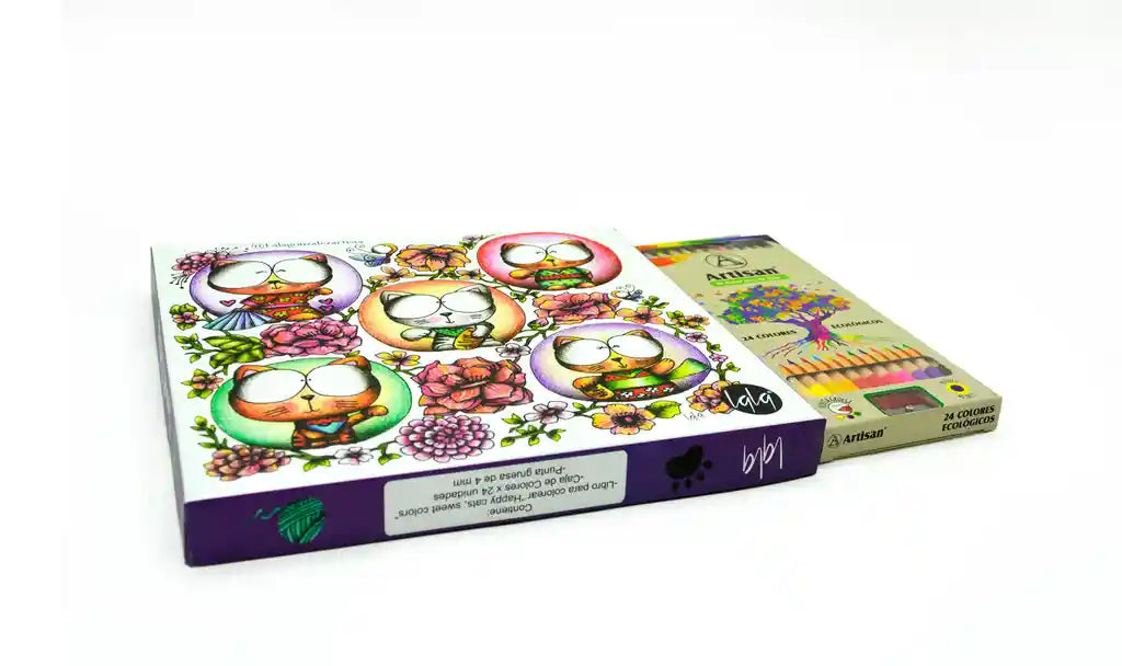 Kit Libro Mandalas Happy Cats Lala