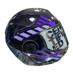 CASCO ABATIBLE ICH 3110 CICU NEGRO MORADO BRILLANTE