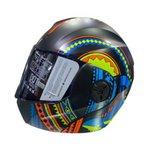 CASCO ABATIBLE ICH 3110 VUELTIAO NARANJA AZUL NEON