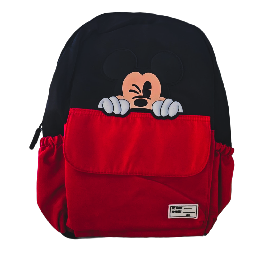 Morral Mickey negro y rojo