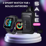 2 SMART WATCH Y68 + Morral Anti Robo
