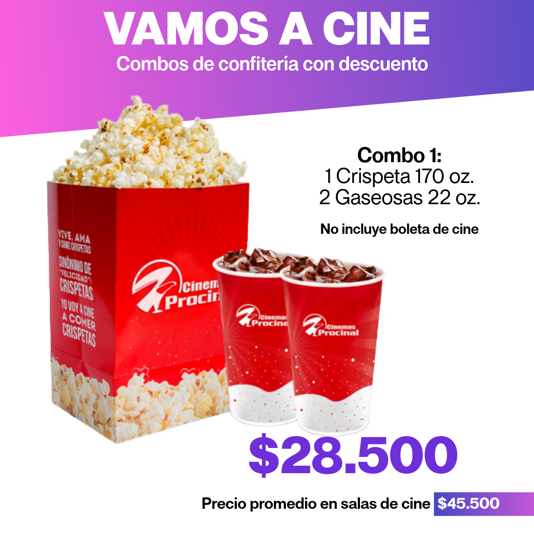 Combo Confitería cine :1