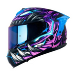 CASCO INTEGRAL SHAFT PRO 610 EVO EXO MORADO AZUL VISOR AZUL
