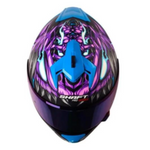 CASCO INTEGRAL SHAFT PRO 610 EVO EXO MORADO AZUL VISOR AZUL