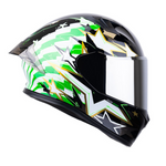 CASCO ICH 503 ED ATLETICO NACIONAL Más Campeón Negro Verde/Visor Plata