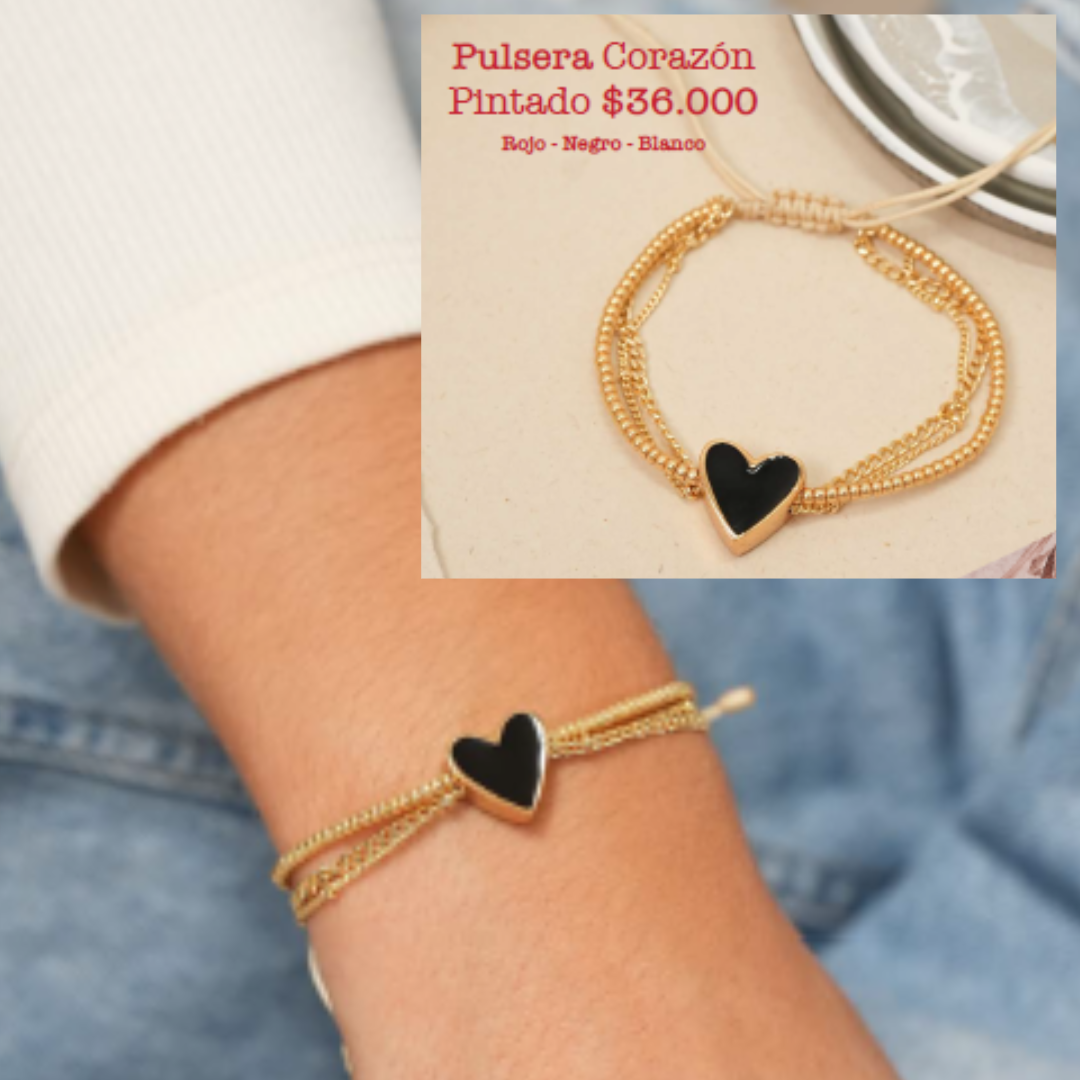 Pulsera Corazón Pintado
