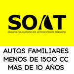 SOAT Autos familiares menos de 1500CC más de 10 años