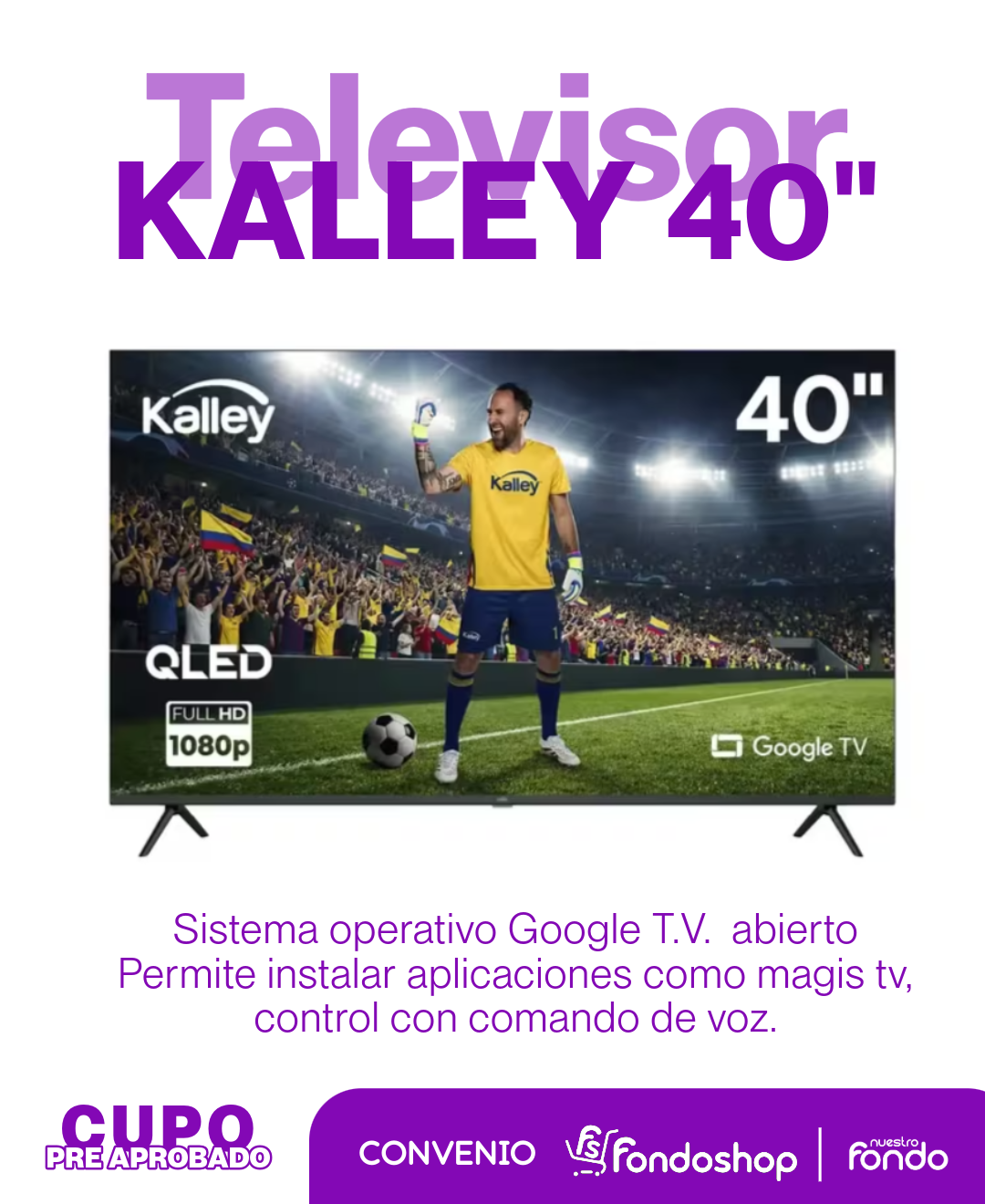 Televisor Kalley 40” Smart
